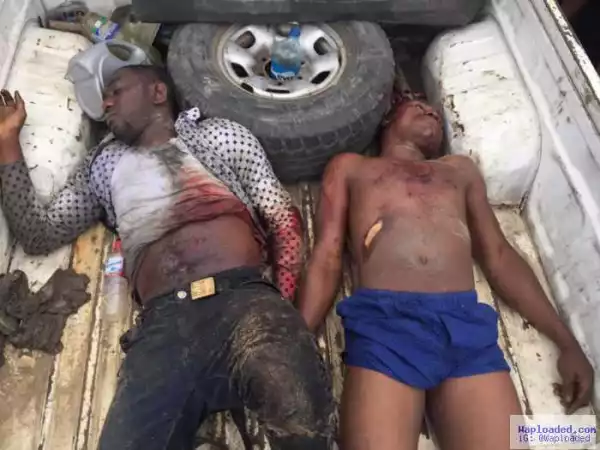 Armed Robbers Shot Dead While Trailing Bank Customer In Rivers (Graphic Photo)